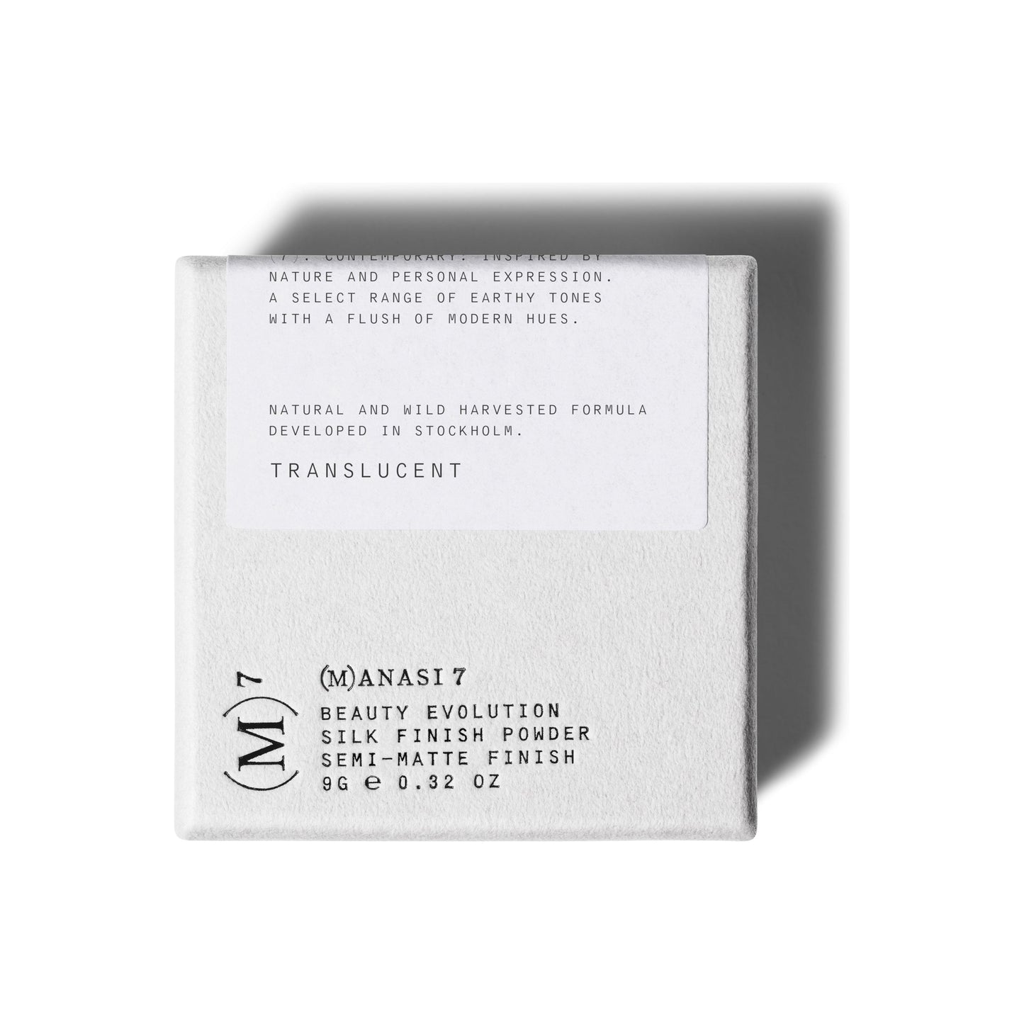 Manasi 7 'Silk finish powder' biri pudra - Translucent 9g